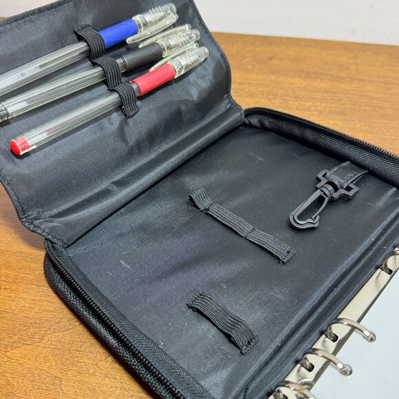 PlanAhead 6 Ring Planner Black Organizer Undated Calendar Inserts Pockets - Picture 9 of 16